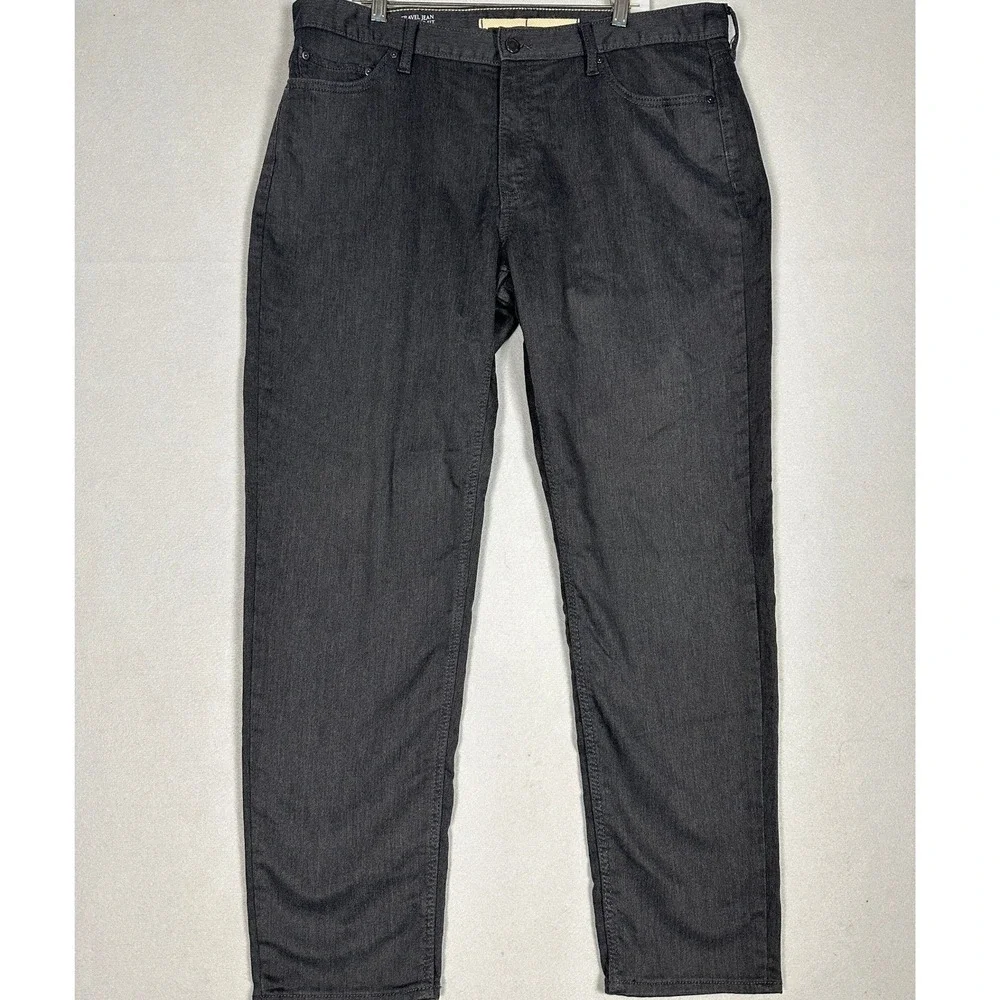 Banana Republic Travel Jeans Mens 38X32 Charcoal Grey Athletic Fit Stretch Denim
